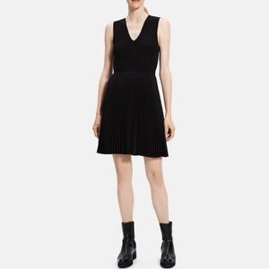 NWT Black Pleated Theory Dress